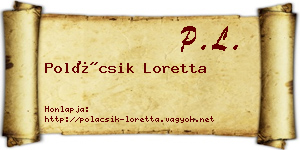 Polácsik Loretta névjegykártya
